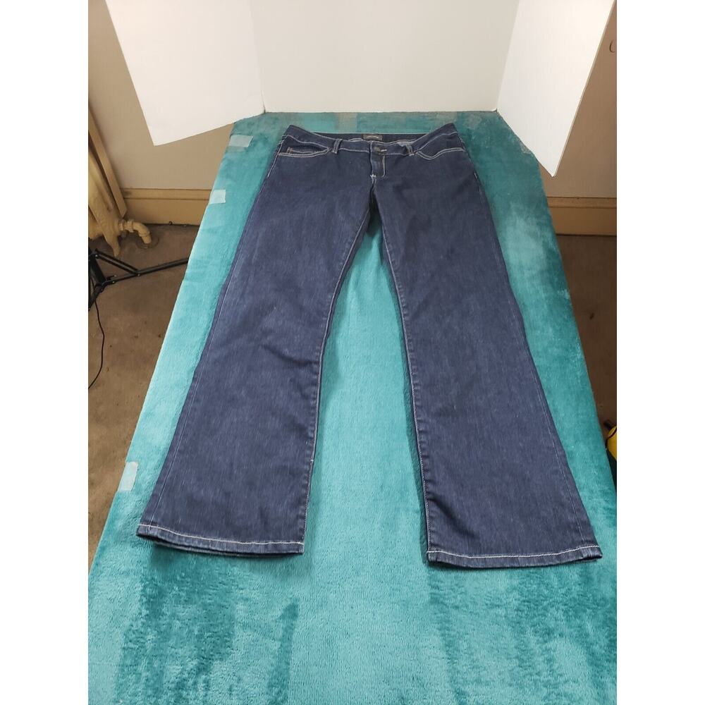 Denver Hayes Jeans Sz 12 Womens Blue Stretch Pants Denim Mid Rise Straight